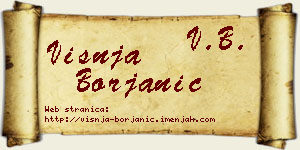 Višnja Borjanić vizit kartica